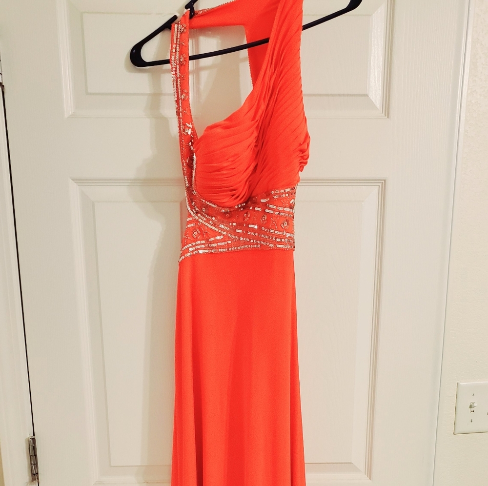 Coral prom dress